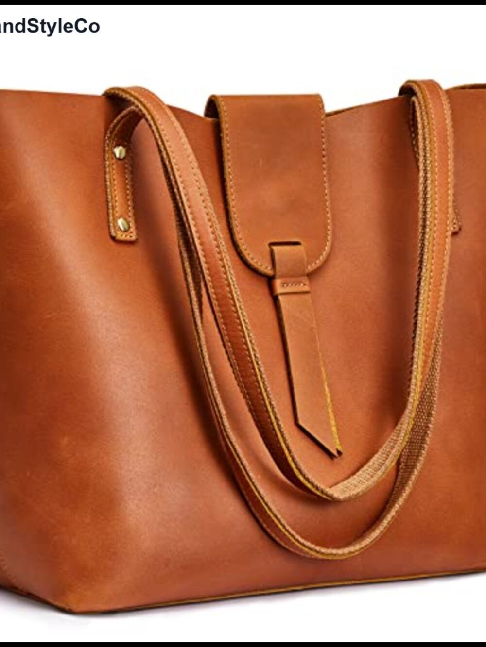 Genuine Leather Tote for Women Large Fits 14" Laptop Work Shoulder Bag